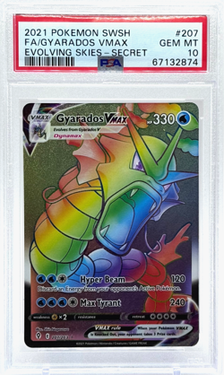 Pokemon Gyarados VSTAR Evolving Skies Rainbow Secret 207/203 PSA 10 Gem Mint TCG - Image 1