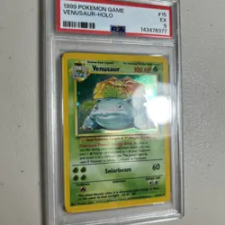 1999 Pokemon TCG Venusaur Holo Base Set Unlimited 15/102 PSA 5 - Image 3