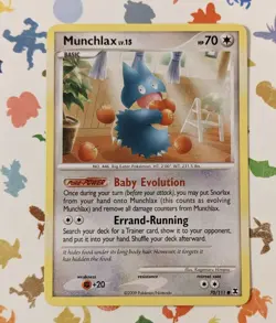 Pokemon TCG Munchlax 70/111 Rising Rivals Non Holo English 2009 - Image 1