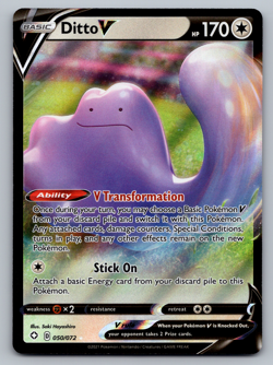 Ditto V Pokemon Shining Fates 050/072 Ultra Rare NM - Image 1
