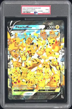 2021 POKEMON SWSH BLACK STAR PROMO CELEBRATIONS COLL-TAG PIKACHU V-UNION PSA 9 - Image 1