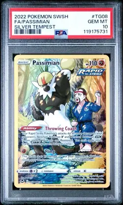Pokemon Silver Tempest # TG08 Full Art Passimian PSA 10 GEM MINT! Trusted Seller - Image 1