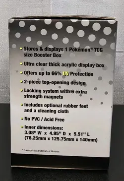 Booster Box Display Acrylic for Pokemon-Sized Booster Boxes Ultra PRO New - Image 2