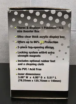 Booster Box Display Acrylic for Pokemon-Sized Booster Boxes Ultra PRO New - Image 4
