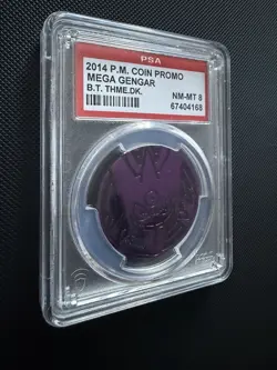 2014 Mega Gengar Coin: Purple - Pokemon XY "Bolt Twister" Theme Deck Coin PSA 8 - Image 3