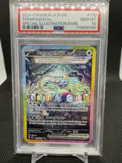Pokemon 2024 Terapagos ex 170/142 Full Art SIR Stellar Crown GEM MINT PSA 10 - Image 1