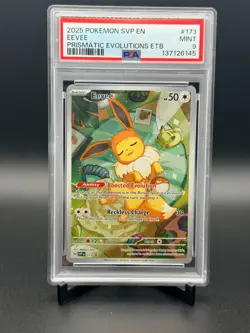 2025 Pokemon SVP EN - Prismatic Evolutions ETB Promo - Eevee - 173 - PSA 9 - Image 1