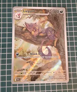 Pokemon Liepard 137/086 White Flare Illustration Rare IR Holo TCG Card English - Image 2