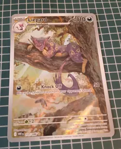 Pokemon Liepard 137/086 White Flare Illustration Rare IR Holo TCG Card English - Image 3