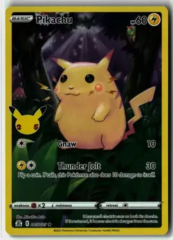 Pikachu ⭐ 005/025 Holo Rare Celebrations 2021 Pokemon NM - Image 1