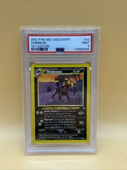 Pokemon Umbreon 32/75 Neo Discovery 1st Edition Vintage PSA 9 - Image 1