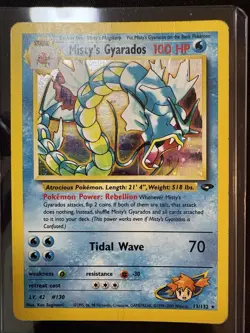 Misty's Gyarados 13/132 Gym Challenge Holo Rare Unlimited Pokemon Card - Image 1