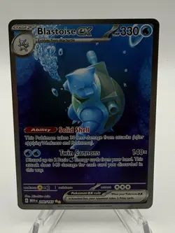 Pokemon TCG Blastoise EX 330 HP Holo Card Sv: Scarlet & Violet 151 200/165 - Image 1