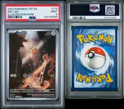 2024 POKEMON TEF EN-TEMPORAL FORCES ILLUSTRATION RARE #179 MELTAN PSA 9 - Image 3