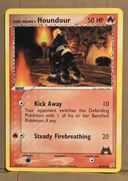 Team Magma's Houndour 63/95 NM Non-Holo Vintage Pokemon. Ships Fast w/Tracking! - Image 1