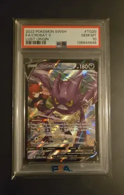 2022 Crobat V TG20/TG30 Pokemon Lost Origin Ultra Rare Full Art PSA 10 - Image 1