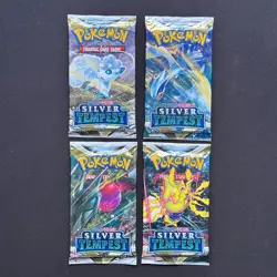Pokemon Silver Tempest Booster Pack Art Bundle (Set Of 4) Sealed Sword & Shield - Image 1