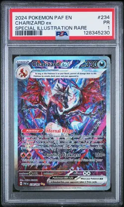 ERROR PSA10 in PSA1 Mislabelled ! Pokemon Charizard ex Paldean Fates SIR #234 - Image 1