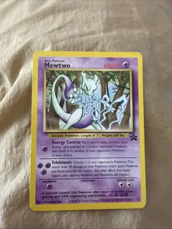 Pokemon TCG Mewtwo Black Star Promo #12 Vintage Mp - Image 1