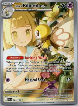 Lillie's Ribombee 164/159 SV09 Journey Together Pokemon TCG Illustration Rare NM - Image 1