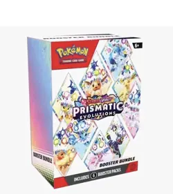 Pokemon TCG Scarlet Violet Prismatic Evolutions Booster Bundle Sealed, 6-Pack - Image 1