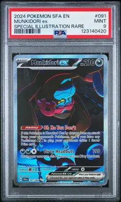 PSA 9 Mint Munkidori 091/064 English Pokemon Shrouded Fable Illustration Rare - Image 1