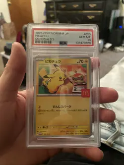 McDonald's Pikachu 020/M-P PSA 10 GEM MINT Happy Set Japanese Promo Pokemon TCG - Image 1
