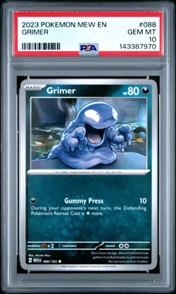 2023 POKEMON MEW EN-151 #088 GRIMER PSA 10 - Image 1