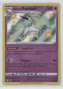 Shiny Holo - Galarian Rapidash Pokemon Sword & Shield Shining Fates Vault #SV048 - Image 1