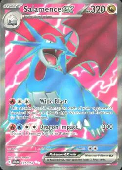 Pokemon TCG - Salamence ex - SV09: Journey Together 177/159 NM - Image 1