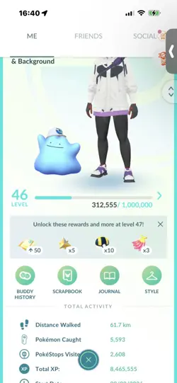 Pokemon Go (Stage 46) Shiny Ditto Background X2 ( 12 Shinys) - Image 1