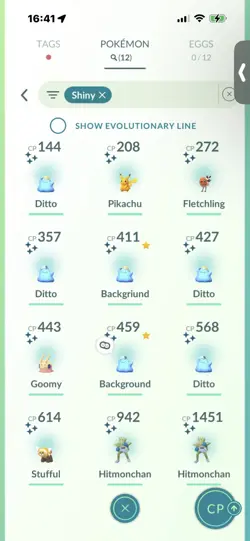 Pokemon Go (Stage 46) Shiny Ditto Background X2 ( 12 Shinys) - Image 4