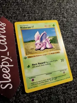 Nidoran 55/102 - 1st Edition Shadowless Base Set Pokemon TCG Vintage WOTC NM - Image 3