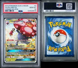 Pokemon 2019 Cosmic Eclipse Vileplume GX 4/236 Ultra Rare PSA 10 - Image 1