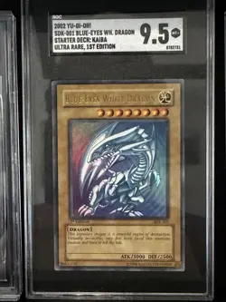 Yu-Gi-Oh! Blue-Eyes White Dragon Starter Deck Kaiba 1st Edition SDK-001 SGC 9.5 - Image 1