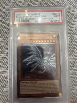 Blue-Eyes Alt White Dragon RA02-EN010 1st Edition QCR 2024 YUGIOH PSA 9 - Image 1