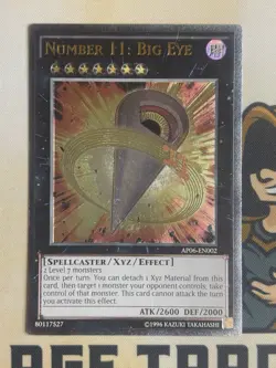 Number 11: Big Eye AP06-EN002 Ultimate Rare YuGiOh! NM EURO Print - Image 3