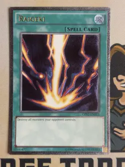 Raigeki OP02-EN003 Ultimate Rare YuGiOh! NM EURO Print - Image 3