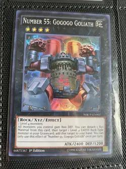 Yugioh Number 55: Gogogo Goliath Super Rare 1st Edition WSUP-EN007 - Image 1