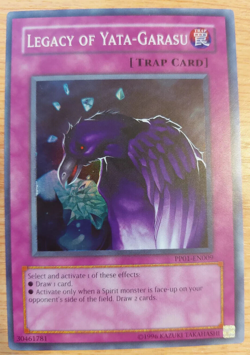 SUPER RARE Legacy of Yata-Garasu PP01-EN009 Unlimited Yugioh Edison Format - MP - Image 1
