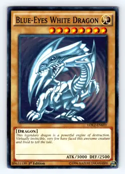Yugioh Blue-Eyes White Dragon (Version 2) LDK2-ENK01 - NM 💎 - Image 1