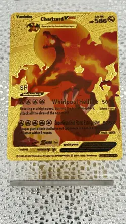 Pokemon Charizard VMAX 586HP Gold Foil Fan Art Card SMP 26-44 - Image 1