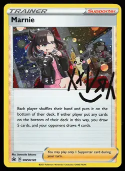 Marnie SWSH120 Holo Sword & Shield Promo Pokemon Card - Image 1