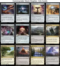 Commander Deck Staple Set - MTG 12 Cards - Every EDH Deck Sol Ring NM Magic - Image 1