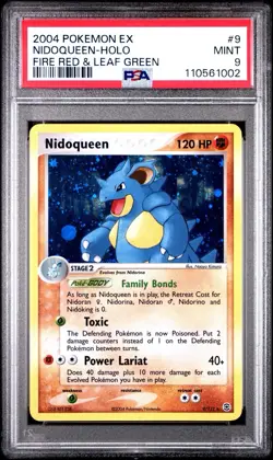 PSA 9 NIDOQUEEN 9/112 | EX Fire Red Leaf Green Holo Graded Pokemon Card - Image 1