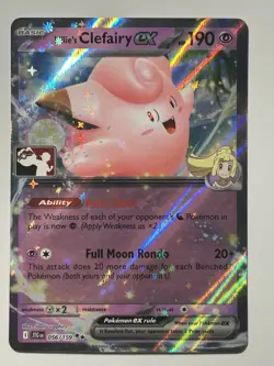 Lillie's Clefairy ex 056/159 Play! Stamp Promo Prize Pack Series 7 Card NM - Image 1