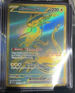 Miraidon ex 243/091 Gold Hyper Rare Paldean Fates Pokemon Card PSA 10 Candidate - Image 1