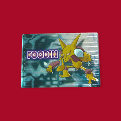 ALAKAZAM (FOODIN)--JAPANESE MEIJI EMBOSSED PROMO FOIL POKEMON CARD - Image 1