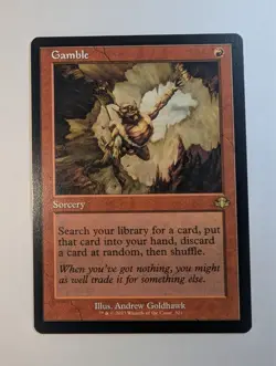 MTG English Gamble (Retro Frame) NM Normal Dominaria Remastered - Image 1
