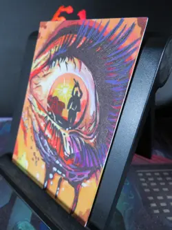 Texas Chainsaw Massacre Hand Drawn 1/1 Auto Sketch Art Card Studio Blacklight - Image 3